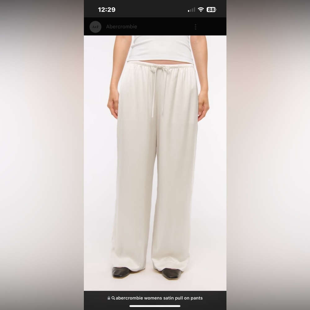 Abercrombie Satin Pull On Pant